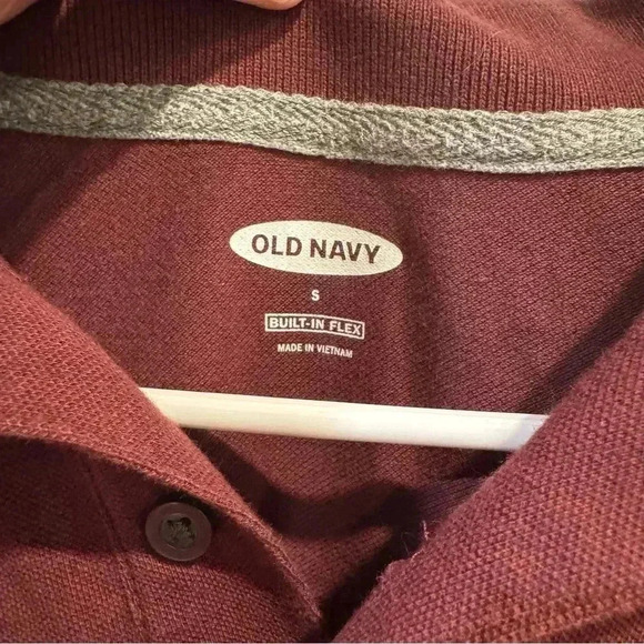 Old Navy Men’s Burgundy Short Sleeve Polo - Small - Picture 4 of 4